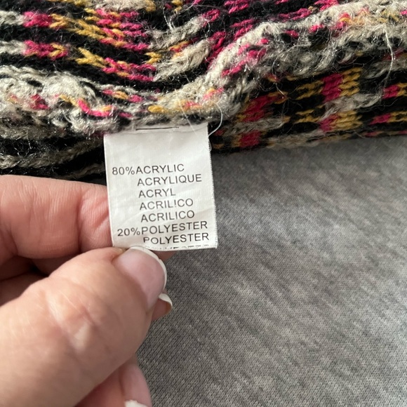 AZTEC PRINT OPEN WATERFALL COZY SWEATER BY JOHN FASHION - Picture 8 of 9